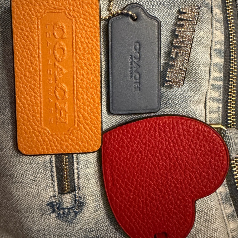 COACH Leather Heart & Tag Accessory Set from Large Denim Rowan